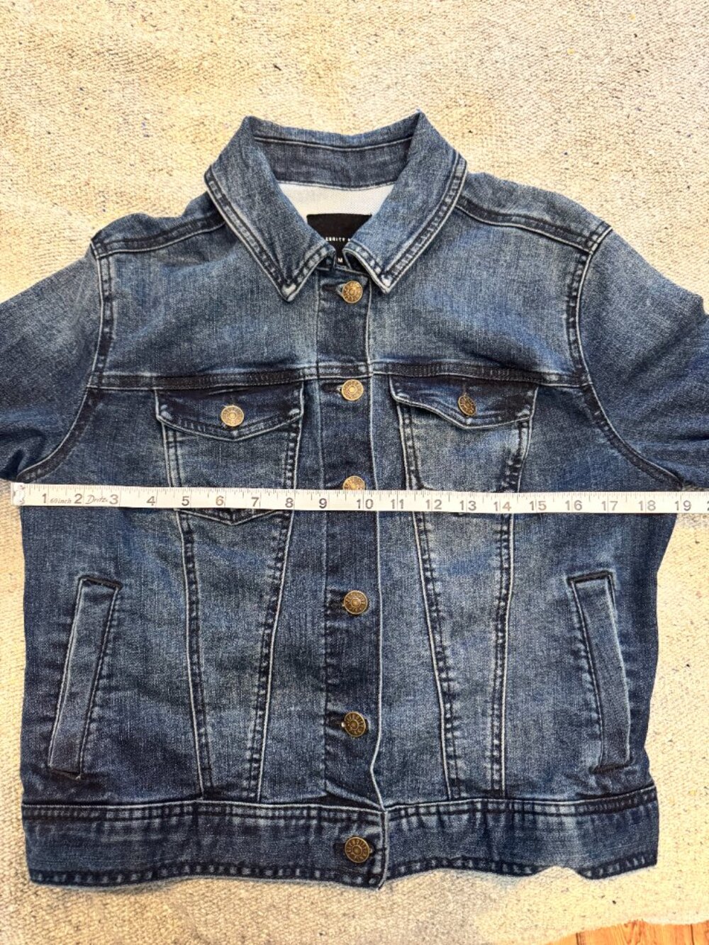 Celebrity Pink Stretch Denim Jean Jacket Medium | Faded Wash - Picture 8 of 11